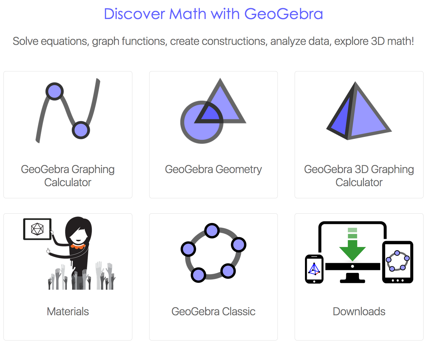 discover math with Geogebra