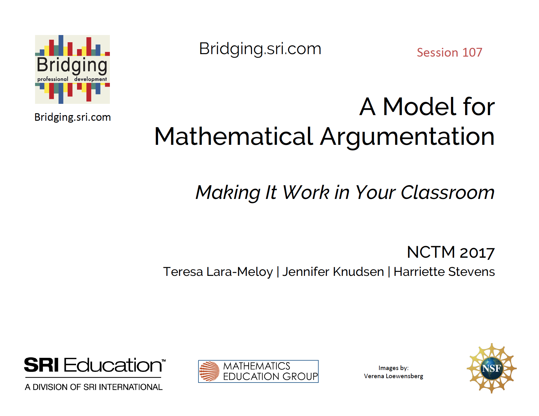 A Model for Mathematical Argumentation presentation cover