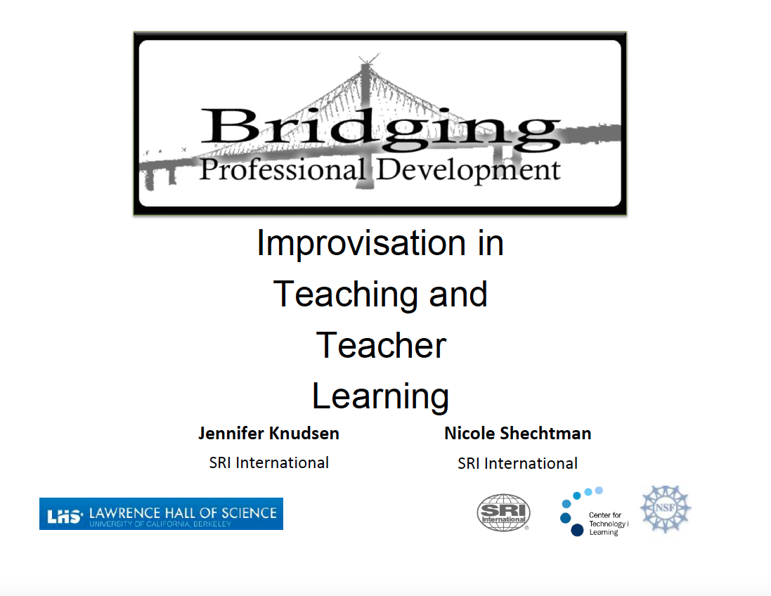Improvisation in Teaching and Teacher Learning